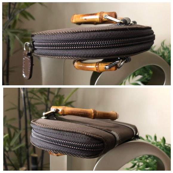 ✨Vintage Rare & Hard to Find GUCCI Bamboo Wallet On Chain Crossbody Mini Bag - Picture 6 of 16